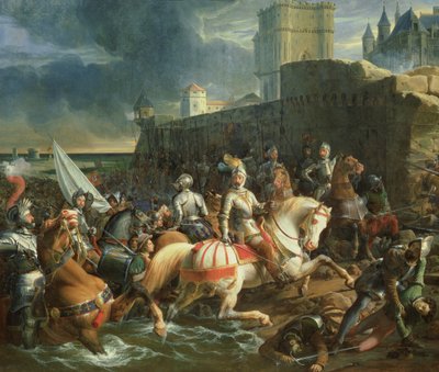 La presa di Calais da parte di Francesco, 2° Duca di Guisa (1519-63) il 9 gennaio 1558 da Francois Edouard Picot